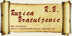 Ružica Bratuljević vizit kartica